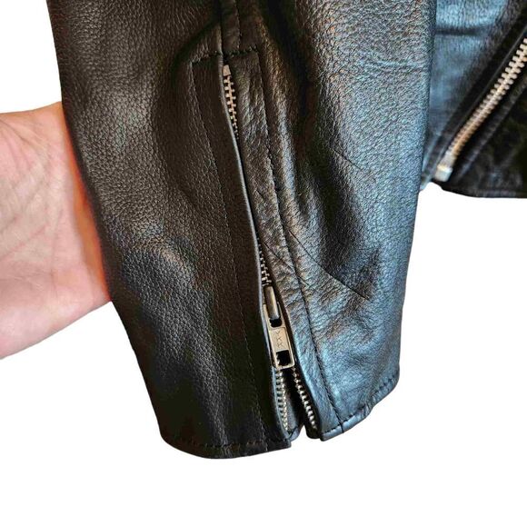 Hot Leathers Women's Leather Biker Moto Jacket Size Large - Picture 4 of 11